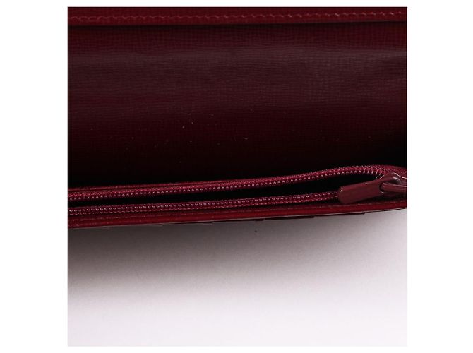 Cartier Portafoglio lungo da donna in pelle bordeaux con logo Rosso - vista 10