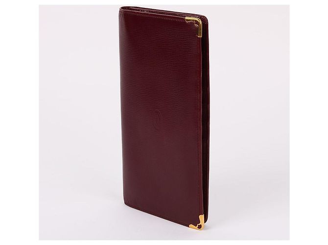 Cartier Portafoglio lungo da donna in pelle bordeaux con logo Rosso - vista 2