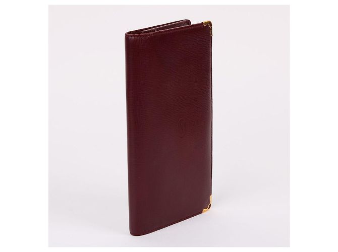 Cartier Portafoglio lungo da donna in pelle bordeaux con logo Rosso - vista 3