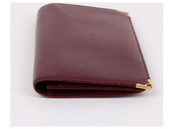 Cartier Portafoglio lungo da donna in pelle bordeaux con logo Rosso - vista 4