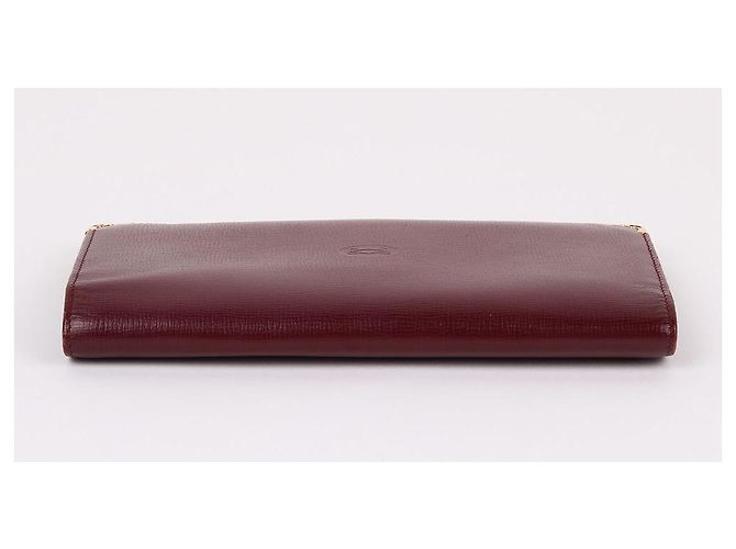 Cartier Portafoglio lungo da donna in pelle bordeaux con logo Rosso - vista 5