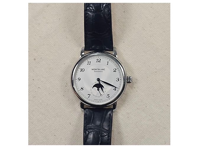 Montblanc Relógio Star Legacy Moonphase em couro Prata - vista 3