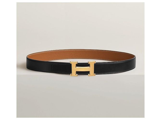 Hermès Reversible Belt Black Gold/White Gold - view 8