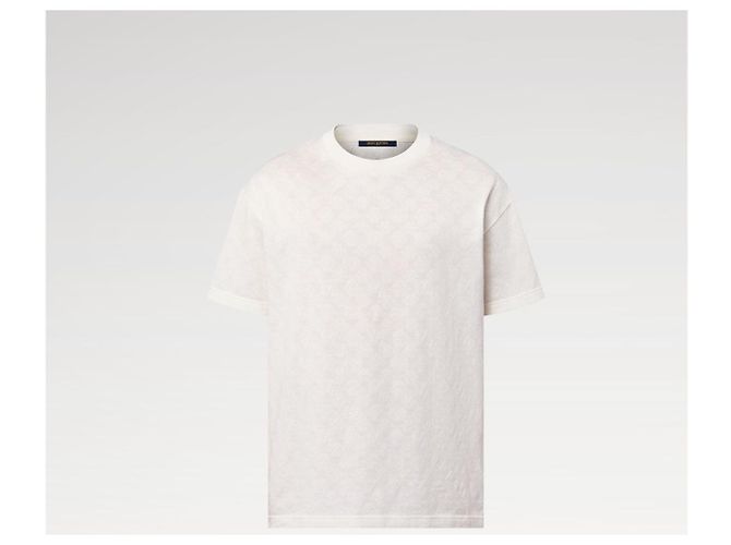 Louis Vuitton Monogram Phil Coupe Baumwoll-T-Shirt mit kurzen Ärmeln Silber - Ansicht 10