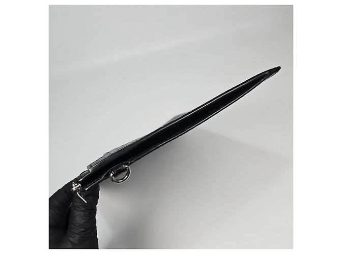 Saint Laurent Clutch Tablet Catherine in coccodrillo Nero - vista 5