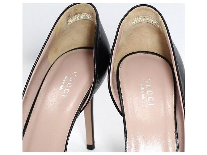 Gucci Scarpe in pelle nera con borchie argentate Nero - vista 5