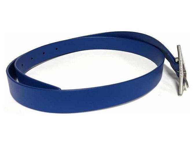 Bottega Veneta Cinto com fivela triangular cor azul - vista 2