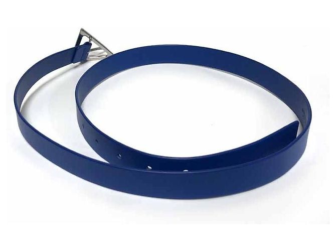 Bottega Veneta Cinto com fivela triangular cor azul - vista 3