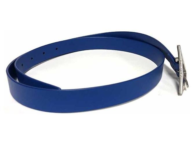 Bottega Veneta Cinto com fivela triangular cor azul - vista 5