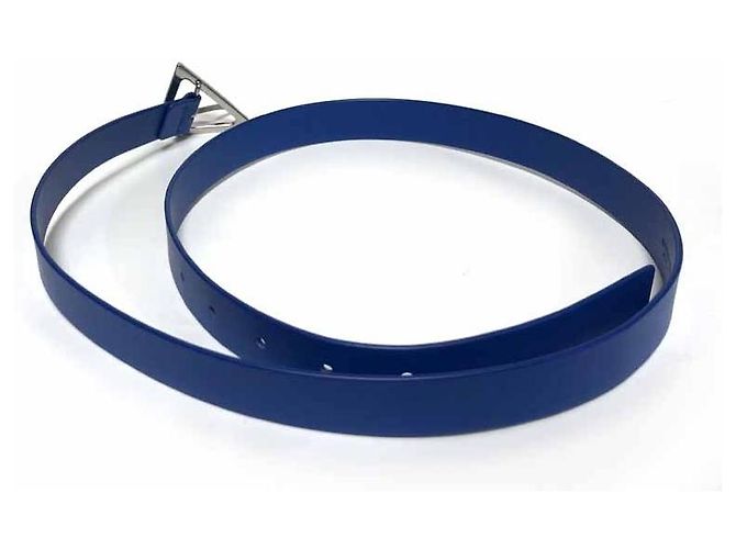 Bottega Veneta Cinto com fivela triangular cor azul - vista 6