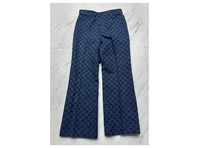 Gucci Pantalones de jacquard de algodón GG Linell Negro - vista 3