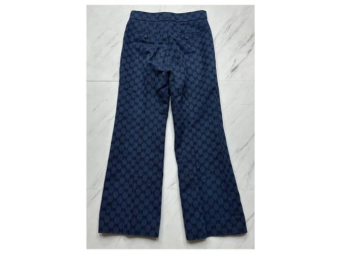 Gucci Pantalones de jacquard de algodón GG Linell Negro - vista 4