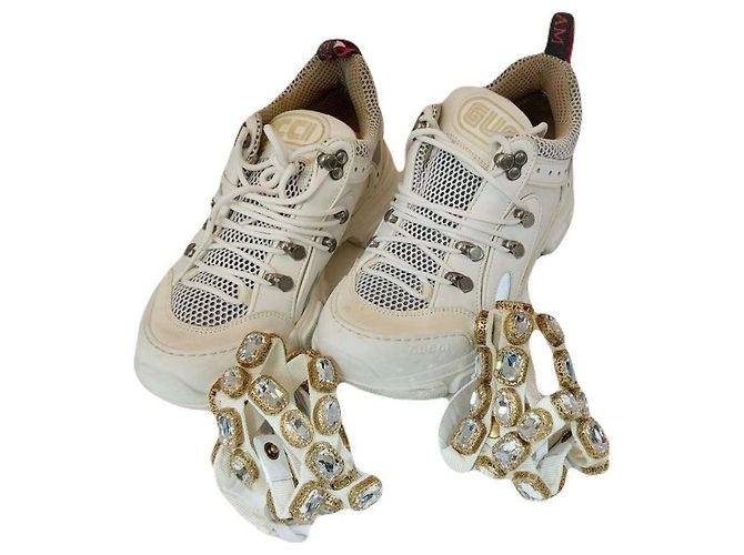Gucci Sneakers Flashtrack Crystal Multicolore - vista 3