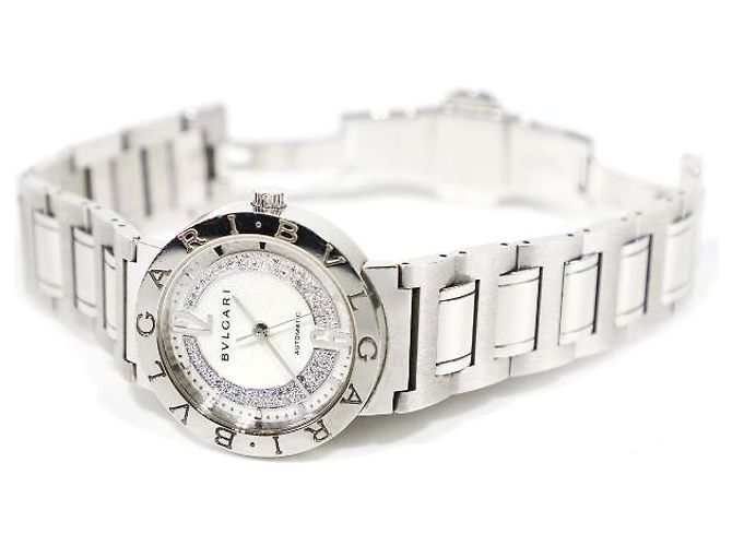 Bulgari (BVLGARI) Reloj Unisex de Acero con Dial de Diamante Blanco BB - vista 5