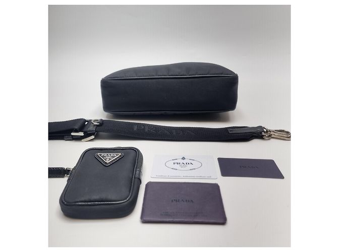 Prada Borsa a tracolla in Re-Nylon e pelle Saffiano Multicolore - vista 14