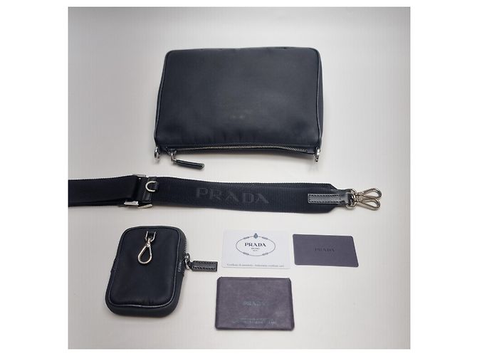 Prada Borsa a tracolla in Re-Nylon e pelle Saffiano Multicolore - vista 18