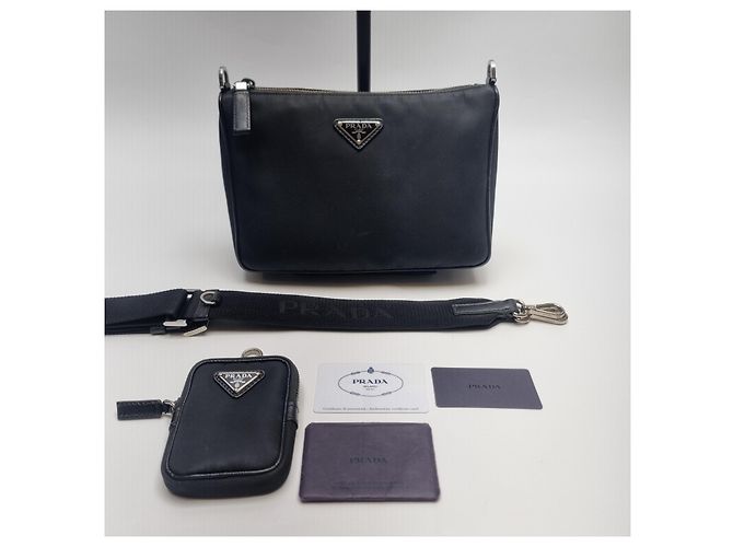 Prada Borsa a tracolla in Re-Nylon e pelle Saffiano Multicolore - vista 2