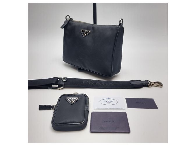 Prada Borsa a tracolla in Re-Nylon e pelle Saffiano Multicolore - vista 6