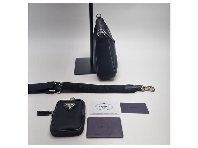 Prada Borsa a tracolla in Re-Nylon e pelle Saffiano Multicolore - vista 8