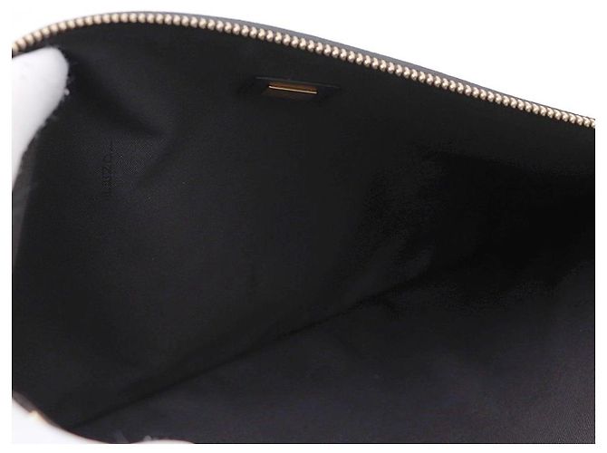 Fendi Clutch con tracolla FF in scamosciato marrone - vista 7