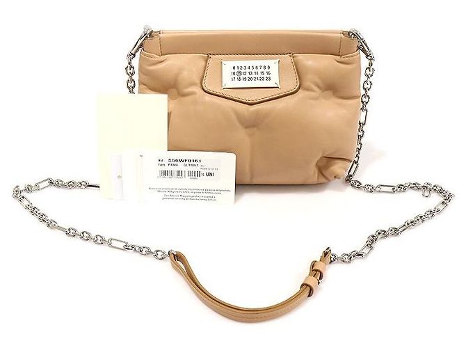 Maison Martin Margiela Mini borsa a tracolla Glam Slam Red Carpet in nappa granulata beige Marrone - vista 2