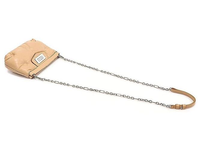 Maison Martin Margiela Mini borsa a tracolla Glam Slam Red Carpet in nappa granulata beige Marrone - vista 4