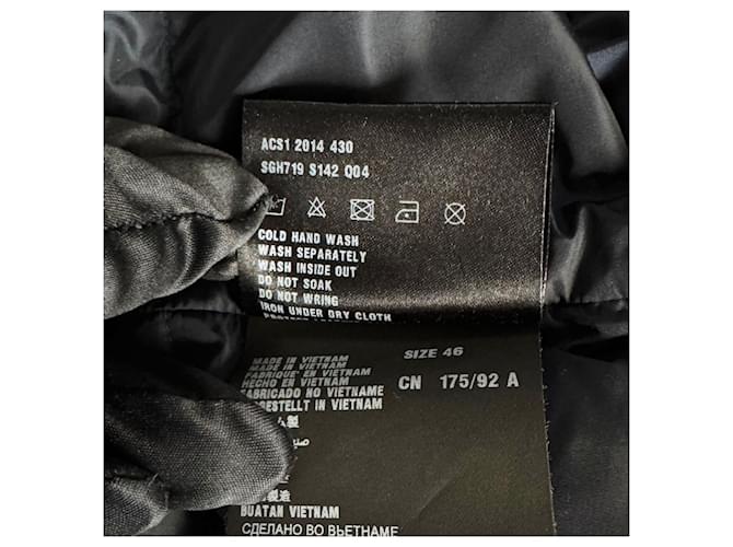 Prada Giacca imbottita con cappuccio e logo Triangle Blu - vista 11