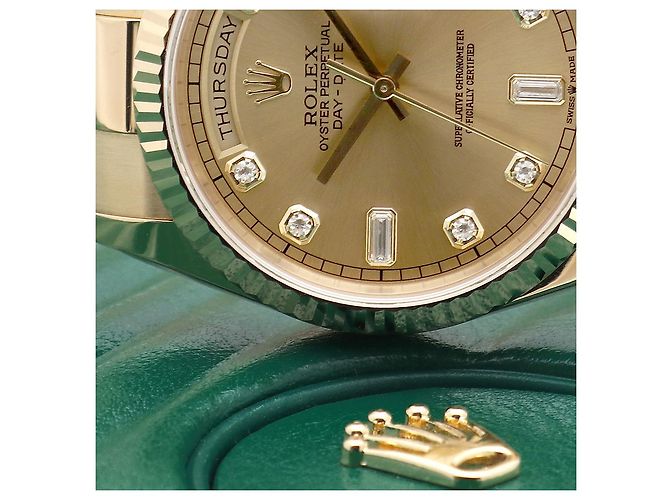 Rolex Relógio Day-Date em ouro para homem Original com diamantes de dez pontos - vista 26