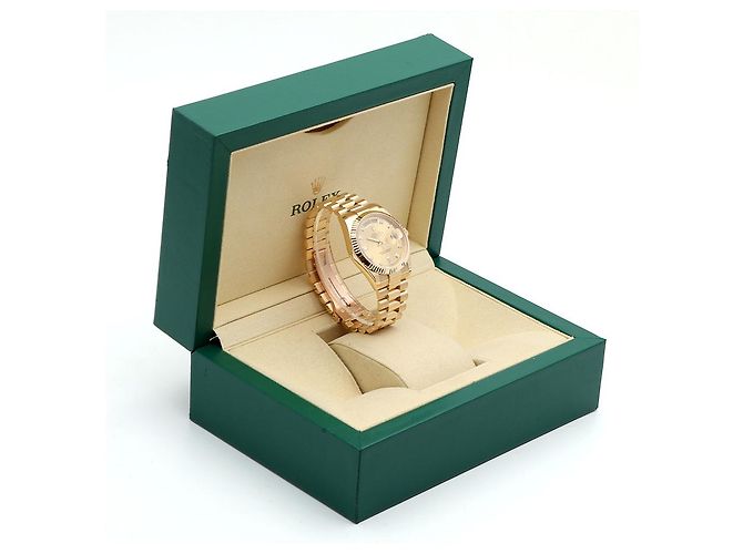 Rolex Relógio Day-Date em ouro para homem Original com diamantes de dez pontos - vista 27