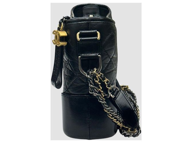 Chanel Borsa Hobo Gabrielle Medium Black Series Nero - vista 4
