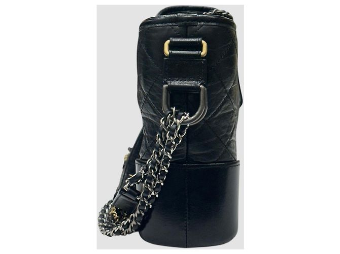 Chanel Borsa Hobo Gabrielle Medium Black Series Nero - vista 5