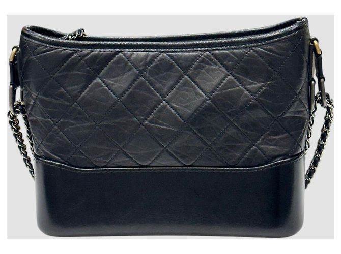 Chanel Borsa Hobo Gabrielle Medium Black Series Nero - vista 8
