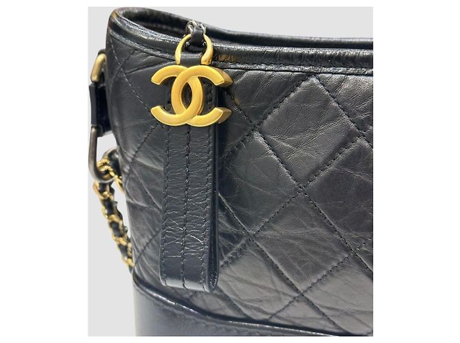 Chanel Borsa Hobo Gabrielle Medium Black Series Nero - vista 9