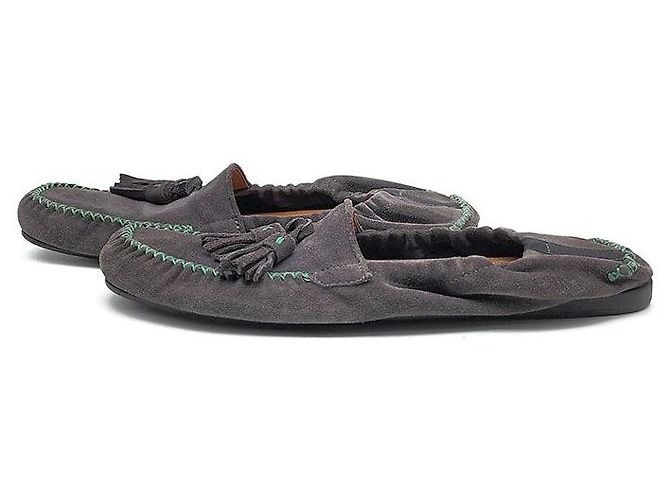Salvatore Ferragamo Mocassini da guida in scamosciato con nappe Ferragamo Multicolore - vista 3