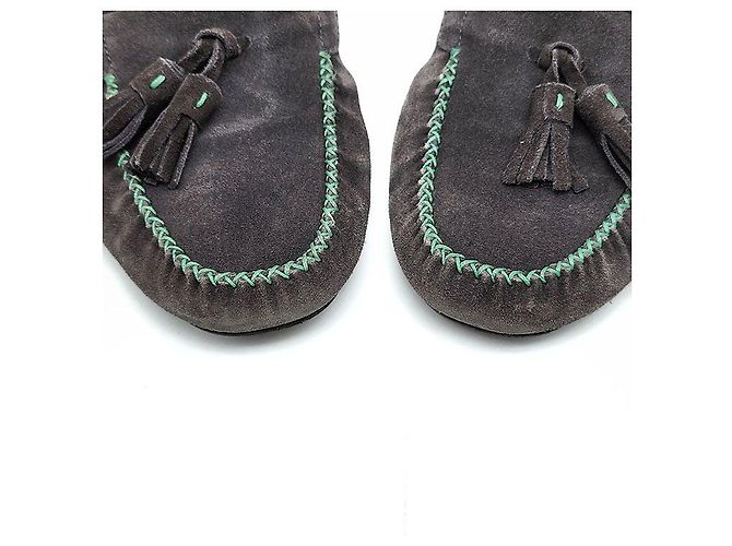Salvatore Ferragamo Mocassini da guida in scamosciato con nappe Ferragamo Multicolore - vista 4
