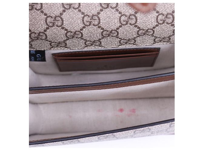 Gucci GG Supreme Interlocking Schultertasche Braun - Ansicht 11