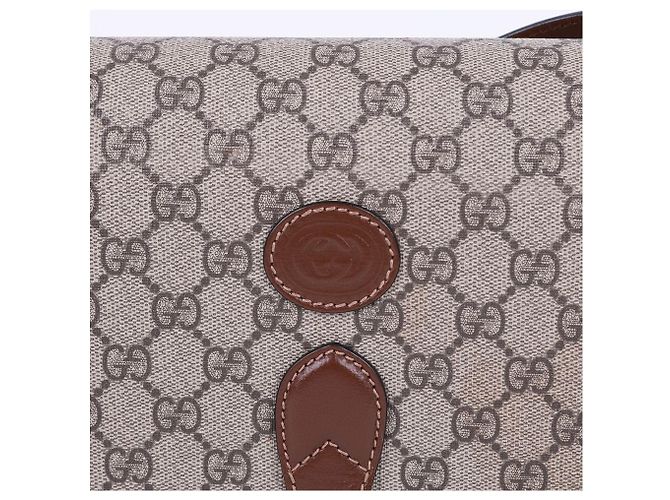 Gucci GG Supreme Interlocking Schultertasche Braun - Ansicht 3