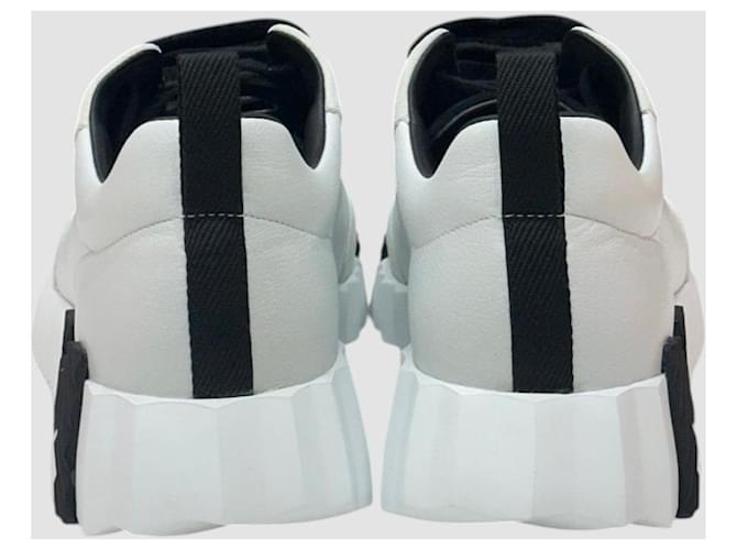 Hermès Bouncing Sneakers Blanc White Leather Black - vue 6