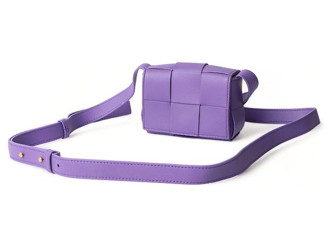 Bottega Veneta Intrecciato Mini Candy Cassette Porpora - vista 2