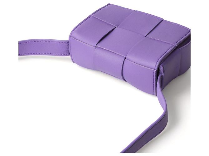 Bottega Veneta Intrecciato Mini Candy Cassette Porpora - vista 4