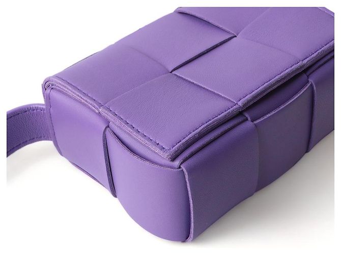 Bottega Veneta Intrecciato Mini Candy Cassette Porpora - vista 5