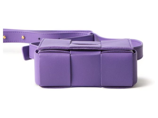 Bottega Veneta Intrecciato Mini Candy Cassette Porpora - vista 6