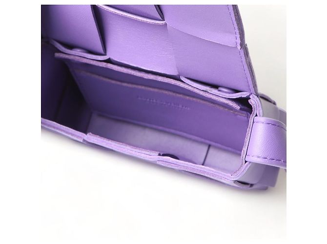 Bottega Veneta Intrecciato Mini Candy Cassette Porpora - vista 7