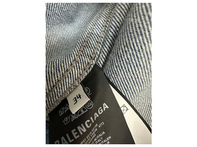 Balenciaga Oversized Indigo Graffiti Denimjacke Mehrfarben - Ansicht 5