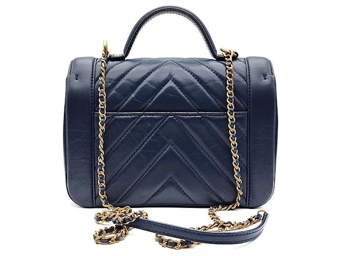 Chanel Borsa a mano e a tracolla con catena Chevron Multicolore - vista 3