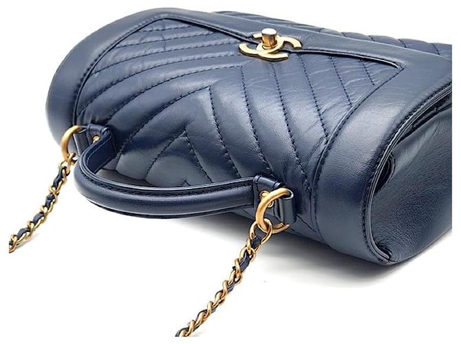Chanel Borsa a mano e a tracolla con catena Chevron Multicolore - vista 5