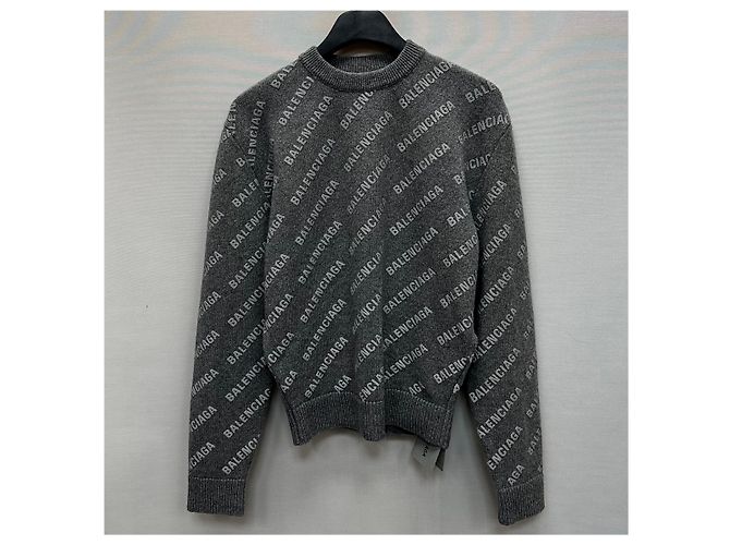 Balenciaga Strick mit Mini-Allover-Logo Schwarz - Ansicht 2