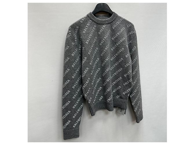 Balenciaga Strick mit Mini-Allover-Logo Schwarz - Ansicht 3