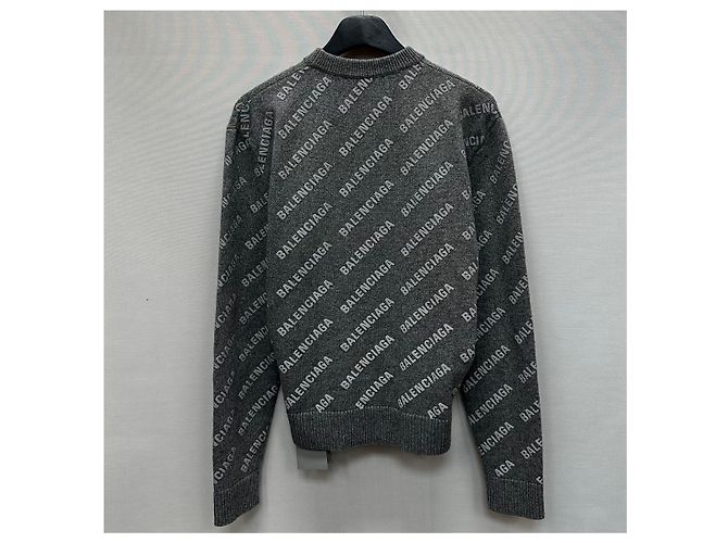 Balenciaga Strick mit Mini-Allover-Logo Schwarz - Ansicht 5