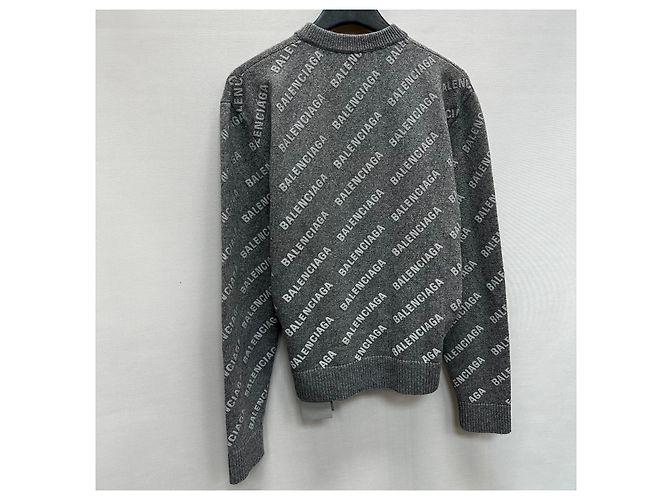 Balenciaga Strick mit Mini-Allover-Logo Schwarz - Ansicht 7